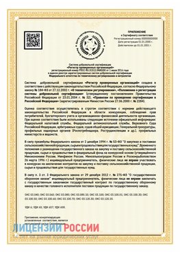 Приложение к сертификату для ИП Жирновск Сертификат СТО 03.080.02033720.1-2020